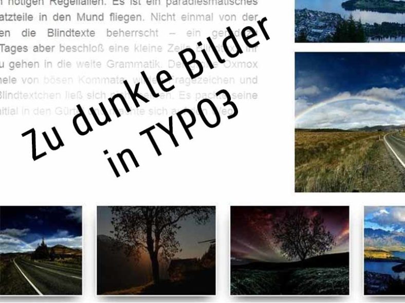 Zu dunkle Bilder in TYPO3